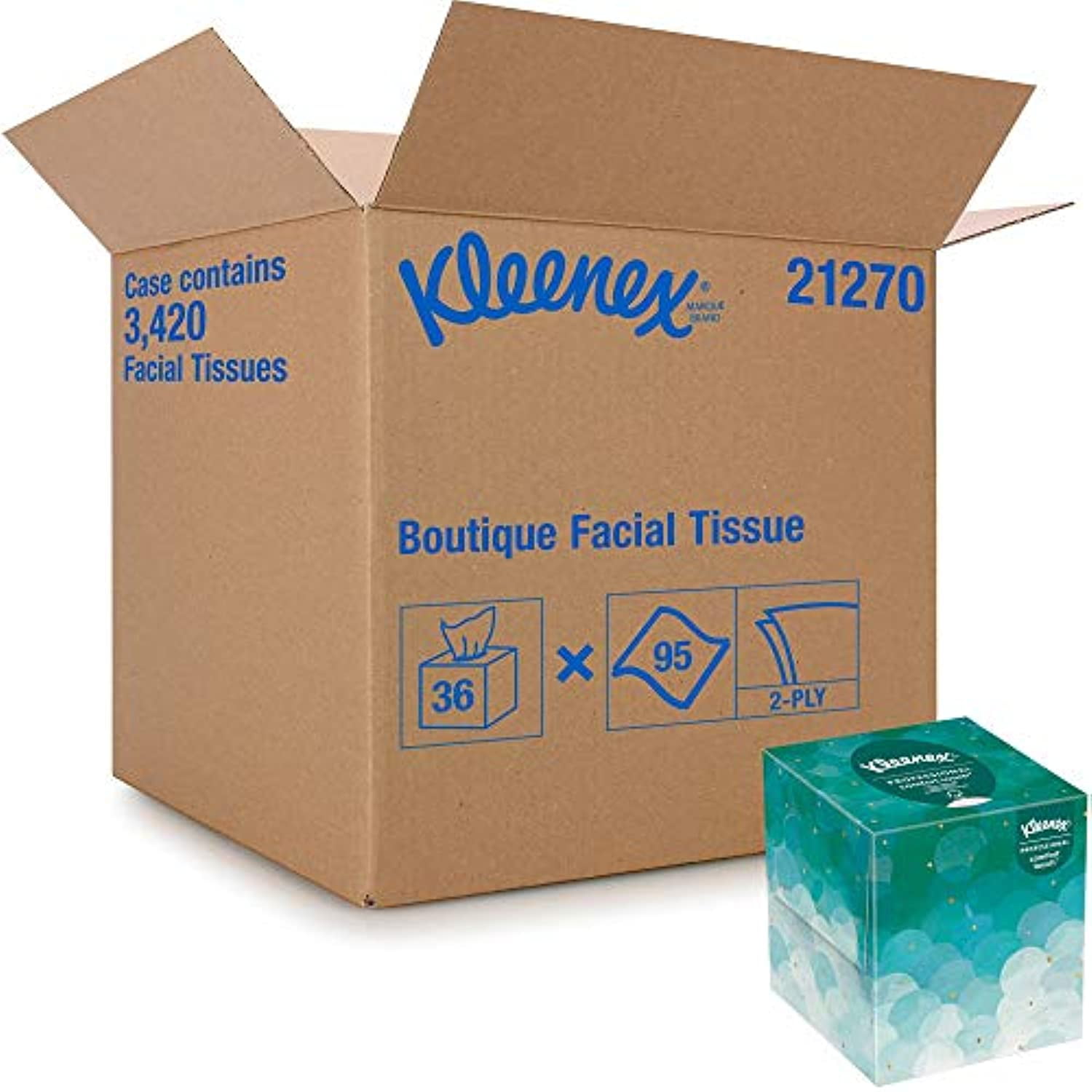 Kleenex® Facial Tissues 8835 - 2 Ply Boxed Tissues - 21 Flat