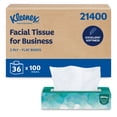 thumbnail image 1 of Kleenex Professional Facial Tissue, Bulk (21400), 2-Ply, White, Flat Boxed Format, Designed for Business (100 Tissues/Box, 36 Boxes, 3,600 Sheets/Case), 1 of 10