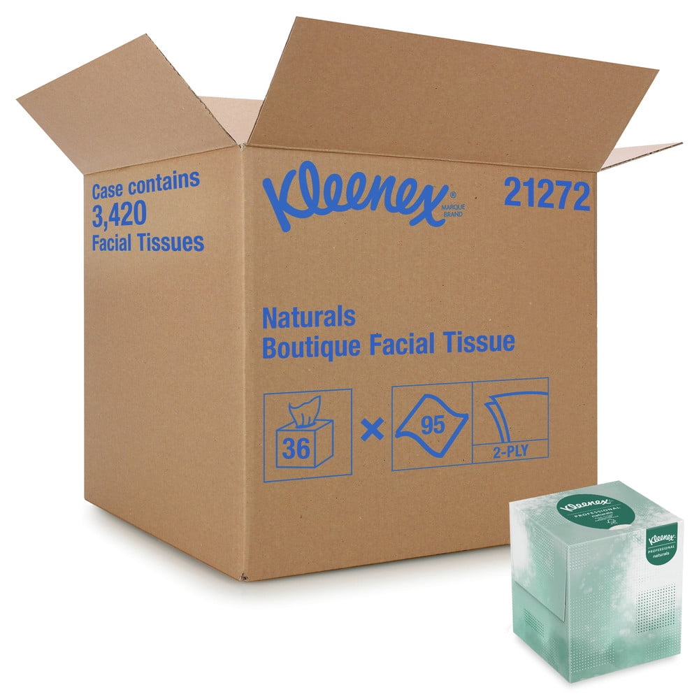 Kleenex Professional Naturals Facial Tissue Cube for Business