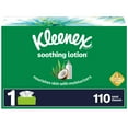 thumbnail image 1 of Kleenex Soothing Lotion Facial Tissues, 1 Flat Box (110 Total Tissues), 1 of 10