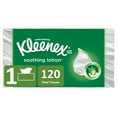 thumbnail image 1 of Kleenex Soothing Lotion Facial Tissues, 120 Tissues per Flat Box, 1 Box, 1 of 14