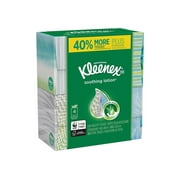Kleenex Soothing Lotion Facial Tissues, 4 Cube Boxes, 65 White Tissues per Box, 3-Ply (260 Total)