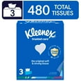 thumbnail image 1 of Kleenex Trusted Care Facial Tissues, 3 Flat Boxes, 160 Tissues per Box, 2-Ply, 1 of 9