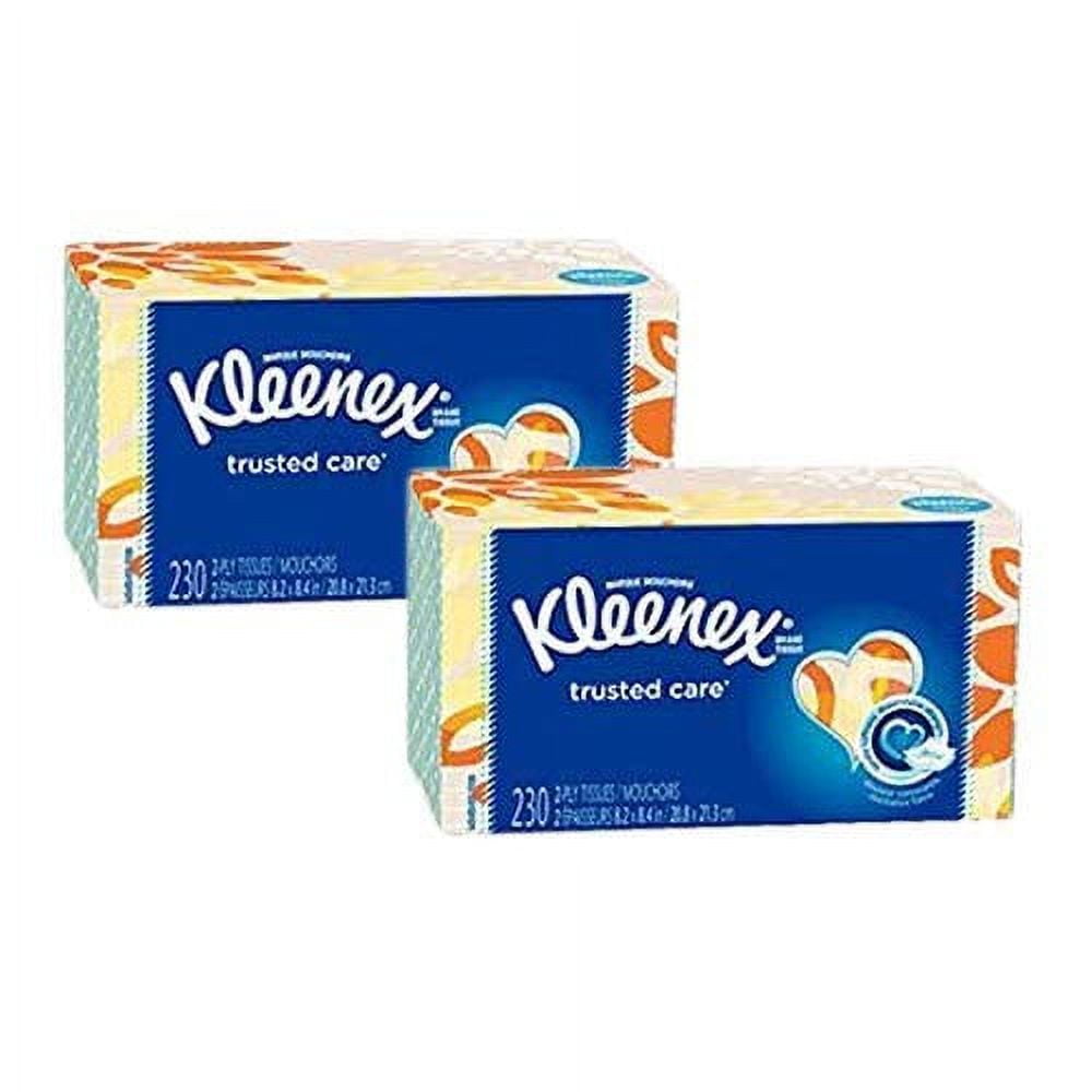 Kleenex Tissues 230 Count, 460 Facial Tissues Total, 2Ply, Pack Of 2