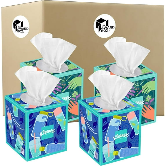 Kleenex Tissues Ultra Soft Facial Tissues 3-Ply, 85-count in The Award Box Packaging 4 pack