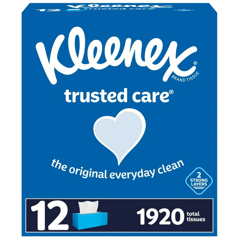 Kleenex Trusted Care Facial Tissues - 2-Ply, 160 ct