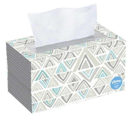 Kleenex Trusted Care Everyday Facial Tissues, 1 Rectangular Box, 190 Tissues