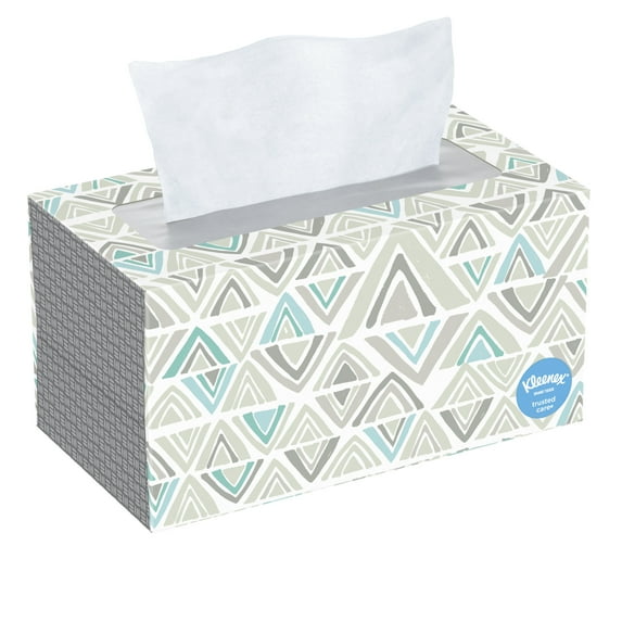 Kleenex Trusted Care Everyday Facial Tissues, 1 Rectangular Box, 190 Tissues