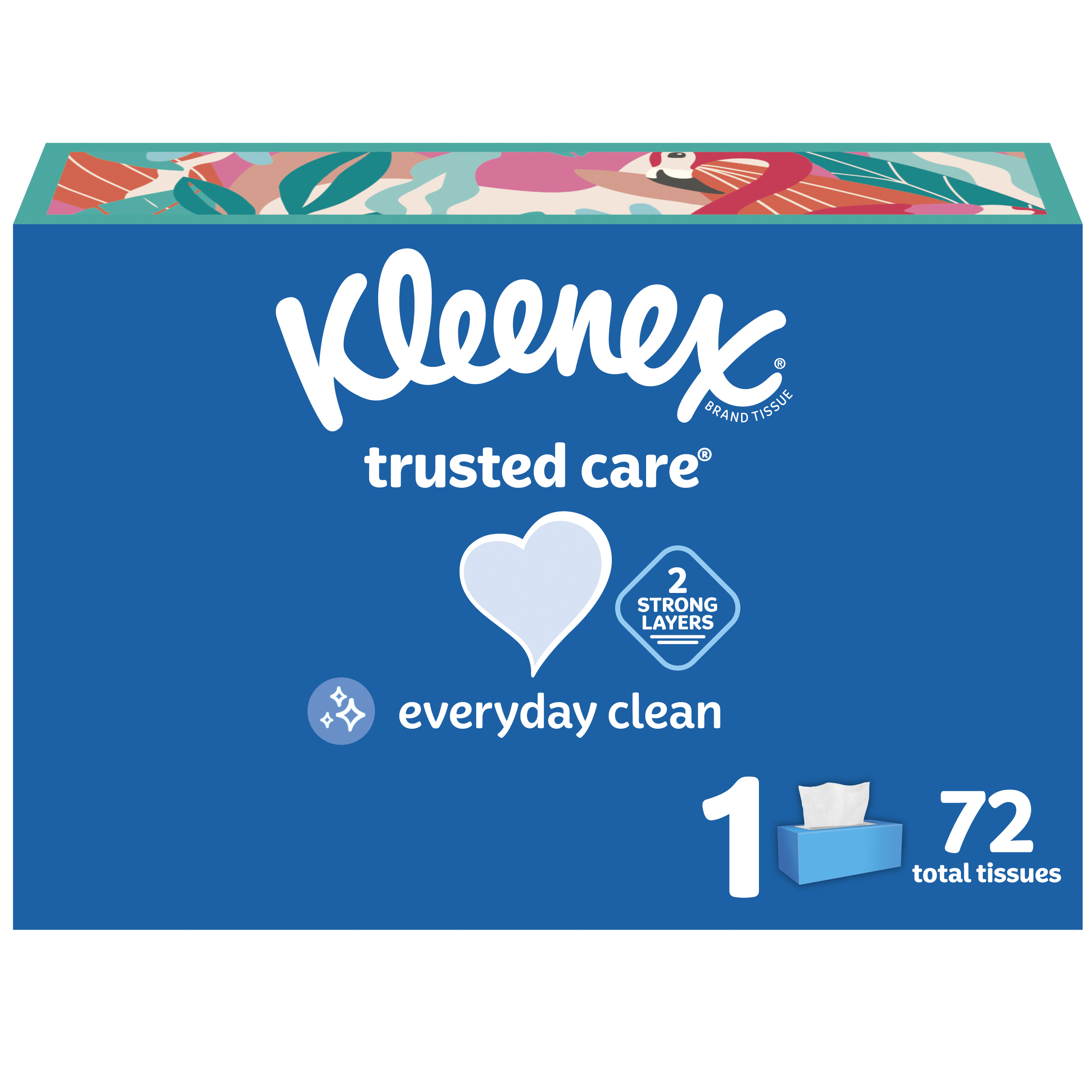 Kleenex Trusted Care Facial Tissues, 1 Flat Box - image 1 of 11