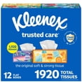 thumbnail image 1 of Kleenex Trusted Care Facial Tissues 12 boxes, 160 tissues/box, 1 of 1