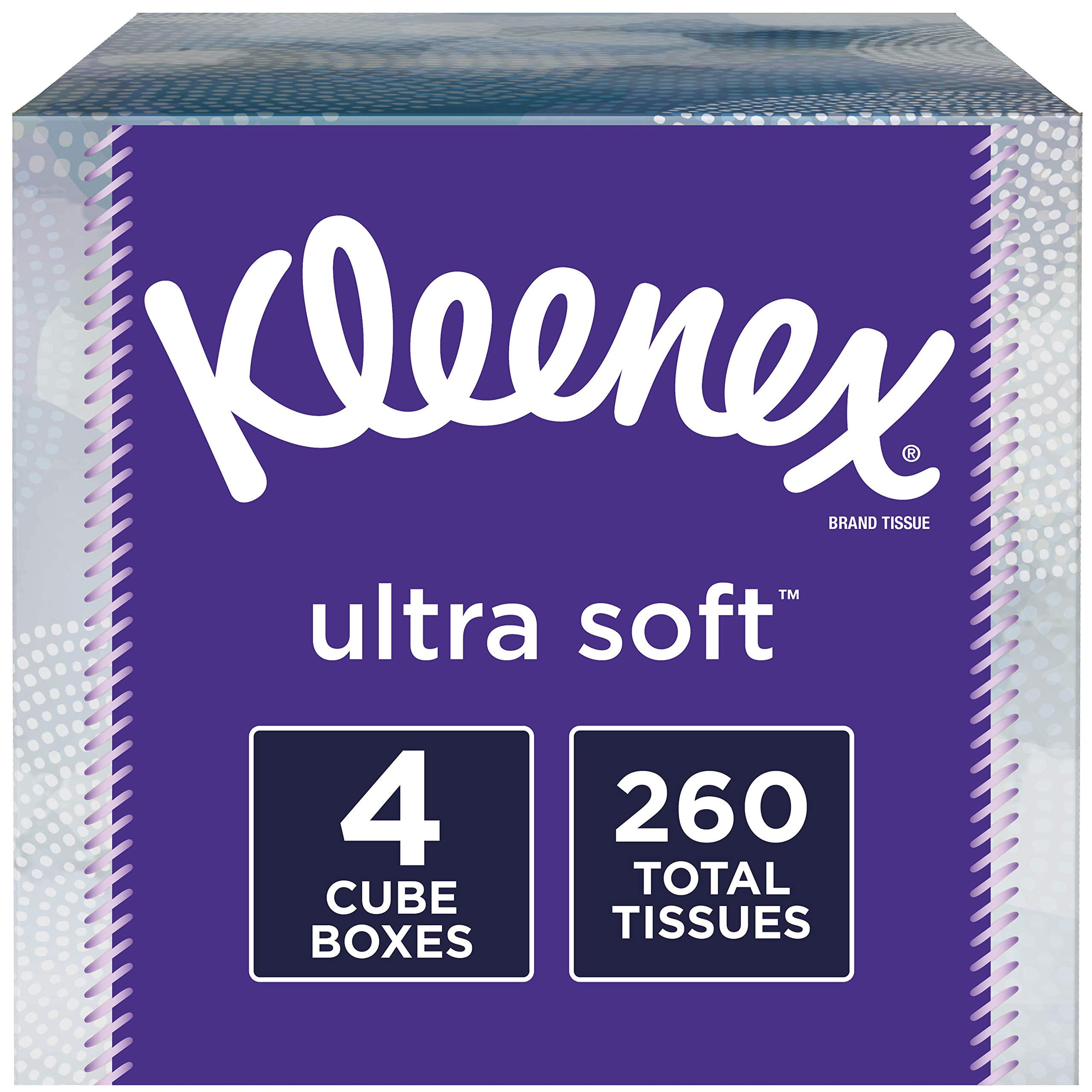Kleenex Ultra Facial Tissue, Upright Boxes, 65 Count (Pack Of 4