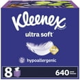 thumbnail image 1 of Kleenex Ultra Soft Facial MMF7&nbsp;Tissues, 8 Cube Boxes, 80 Tissues per Box, 3-Ply, Packaging May Vary, 1 of 6