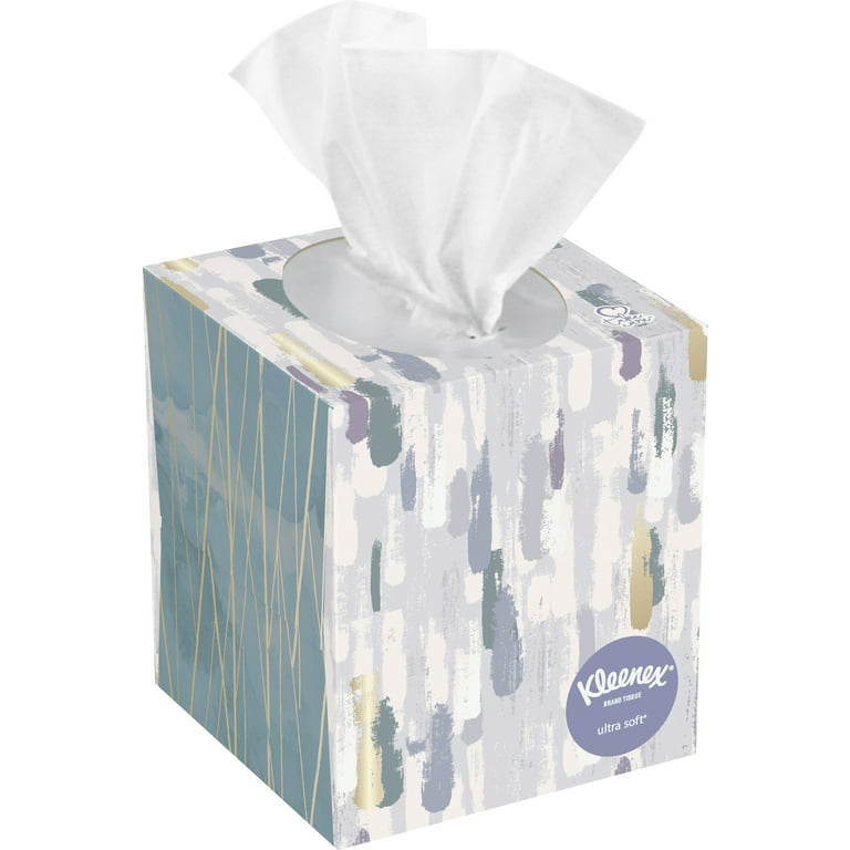  Kleenex Ultra Soft Facial Tissues, Cube Box, 50 Tissues per  Cube Box, 4 Packs : Health & Household