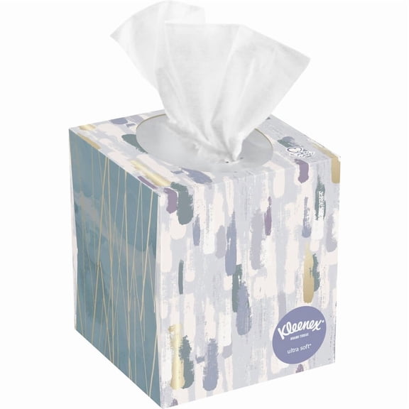 Kleenex Ultra Soft Facial Tissue, 1 Cube Box, 75 White Tissues per Box, 3-Ply (75 Total)