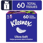 Kleenex Ultra Soft 3-Ply Cube Box Facial Tissues, 1 Pack 60 Total Tissues