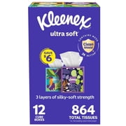 Kleenex Ultra Soft Facial Tissues, 12 Boxes, 72 ct.