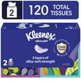 Kleenex Ultra Soft Facial Tissues, 2 Cube Boxes