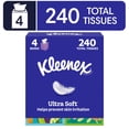 thumbnail image 1 of Kleenex Ultra Soft Facial Tissues, 4 Cube Boxes, 60 Tissues per Box, 3-Ply, 1 of 11