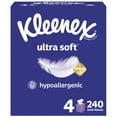 thumbnail image 1 of Kleenex Ultra Soft Facial Tissues, 4 Cube Boxes, 1 of 5