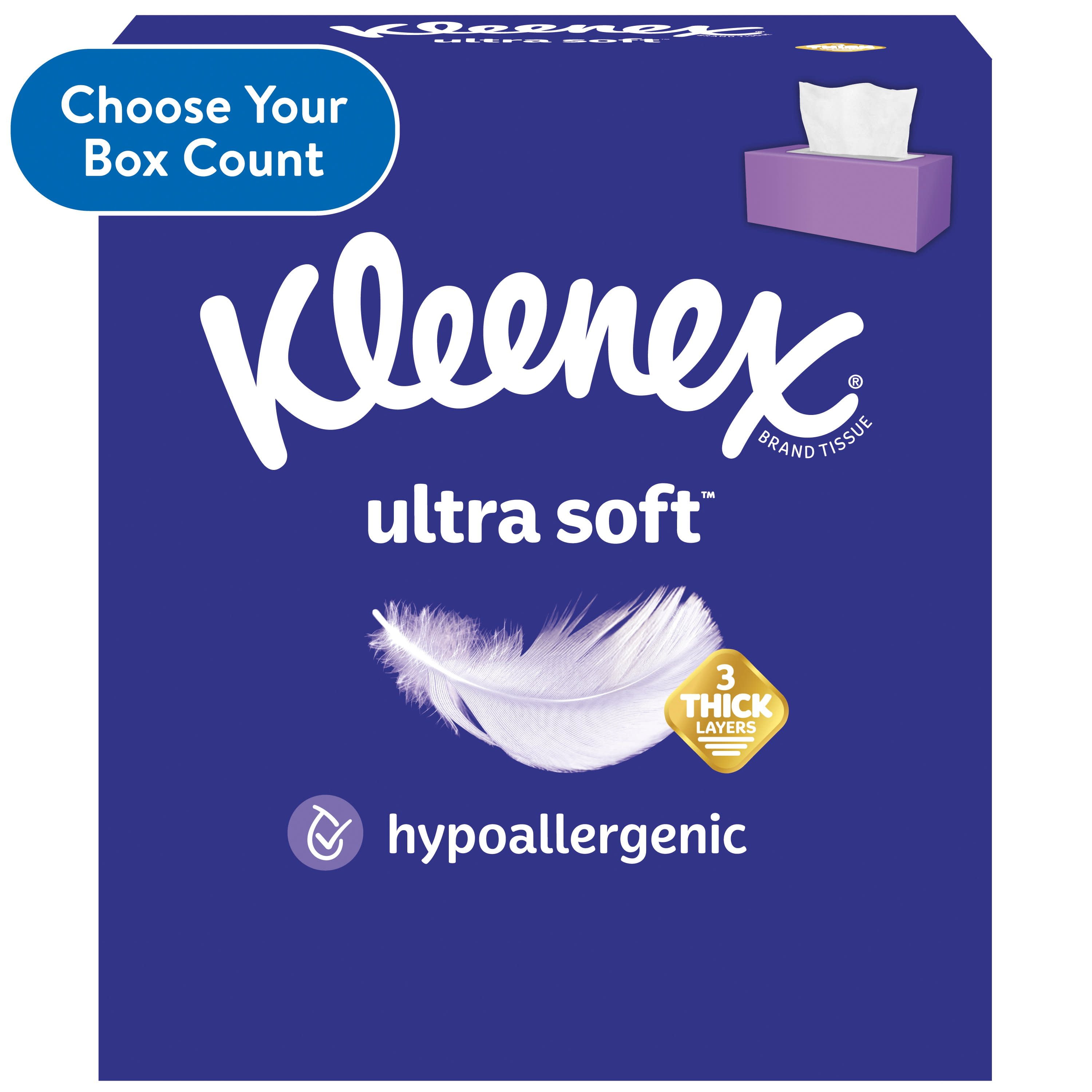 Kleenex Ultra SoftTissues 4 Flat Boxes 120 Tissues per Box 3 Kleenex Ultra SoftTissues 4 Flat Boxes 120 Tissues per Box 3