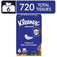 thumbnail image 1 of Kleenex Ultra Soft Facial Tissues, 6 Flat Boxes, 120 Tissues per Box, 3-Ply, 1 of 9