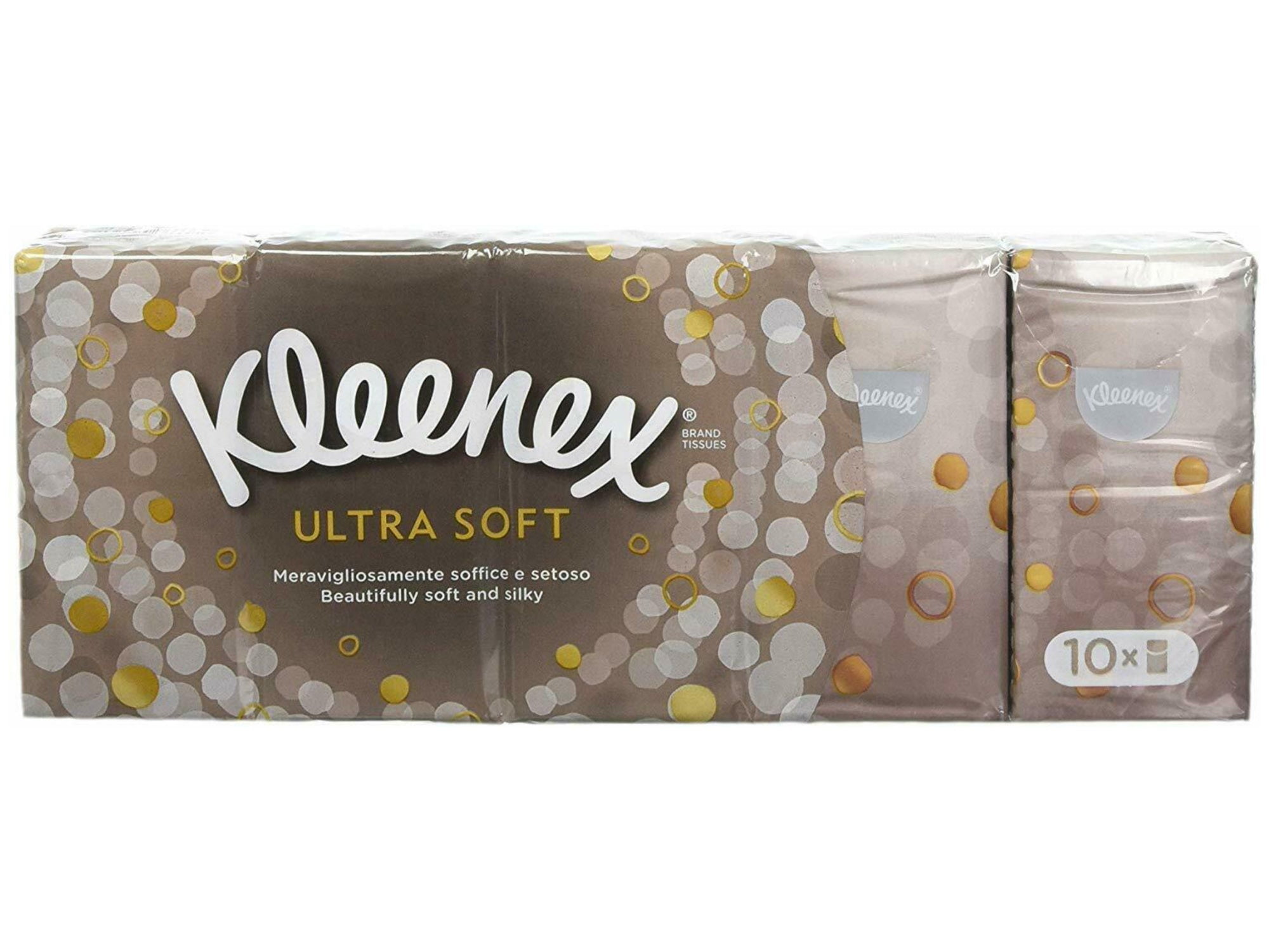 Kleenex Ultra Soft & Strong Facial Tissues, Travel Pocket Pack, 9 ct,:10 Pack