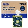 thumbnail image 1 of Kleenex Professional Facial Tissue, Bulk (21270), 2-Ply, White, Upright Cube Boxed Format, Designed for Business (90 Tissues/Box, 36 Boxes, 3,240 Sheets/Case), 1 of 10
