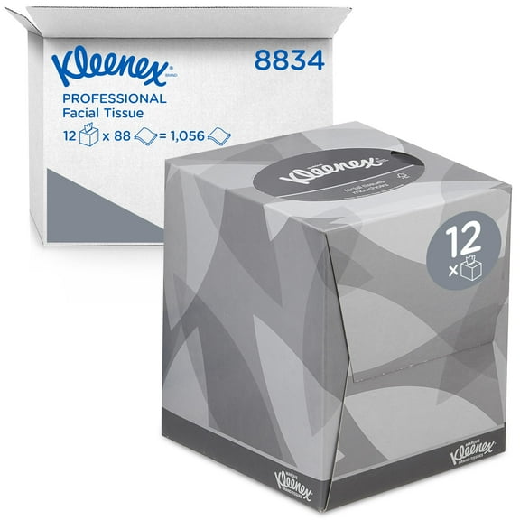 Kleenex facial tissue Box 8834 - soft, strong and absorbent - 12 x 88 (1056 facial tissues) whi