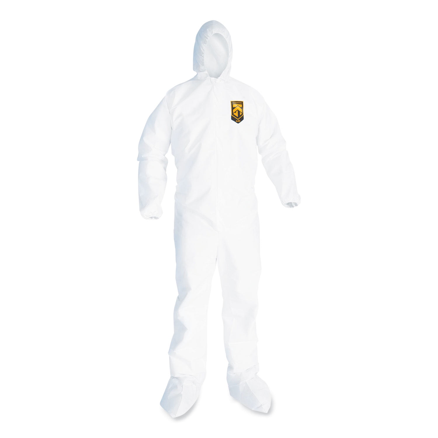 A20 Breathable Particle Protection Coveralls, Elastic Back, Hood and Boots, Large, White, 24/Carton A20 Breathable Particle Protection Coveralls, Elastic Back, Hood and Boots, Large, White, 24/Carton