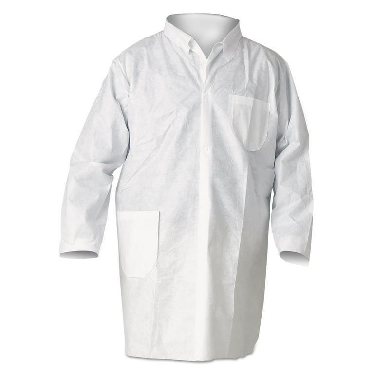 A40 Liquid and Particle Protection Lab Coats, 2X-Large, White, 30/Carton A40 Liquid and Particle Protection Lab Coats, 2X-Large, White, 30/Carton