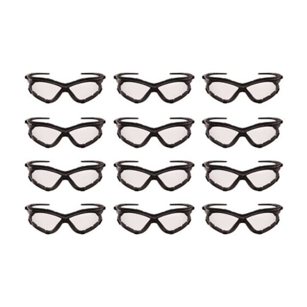 Kleenguard V30 Nemesi Foam Safety Glasses, Black Nylon Frame, Clear Polycarbonate Lens, 12/Carton