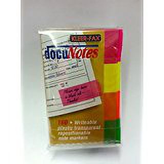 Kleer-Fax DocuNotes, 160 note markers per pack, 10 packs,assorted colors