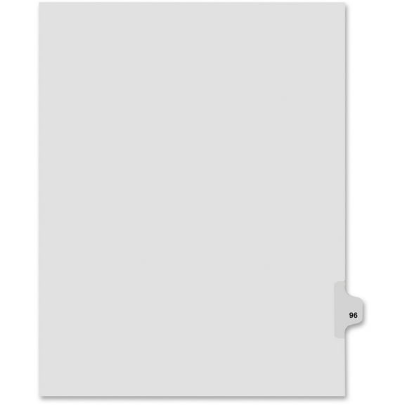 Kleer-Fax Legal Exhibit Numbered Index Dividers