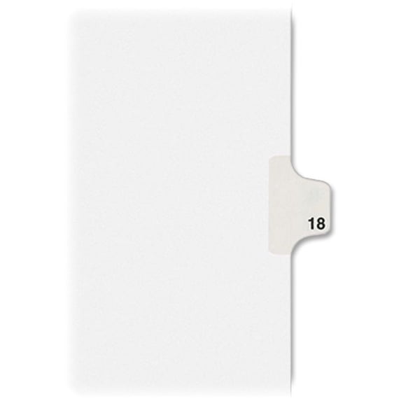 Kleer-Fax Legal Individual Number Index Divider