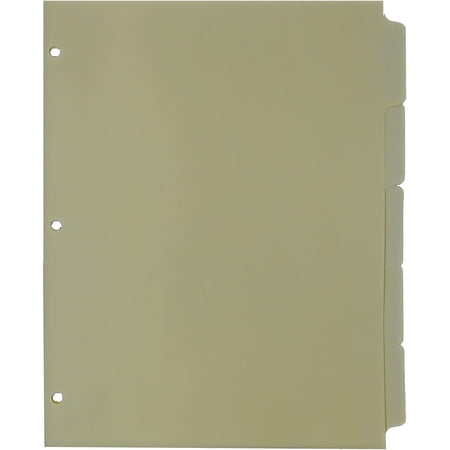 Kleer-Fax Write-On Tab Ring Book Indexes, 5 Tab, Bulk Packed, 32# Canary, 50 Sets per Box (88512)