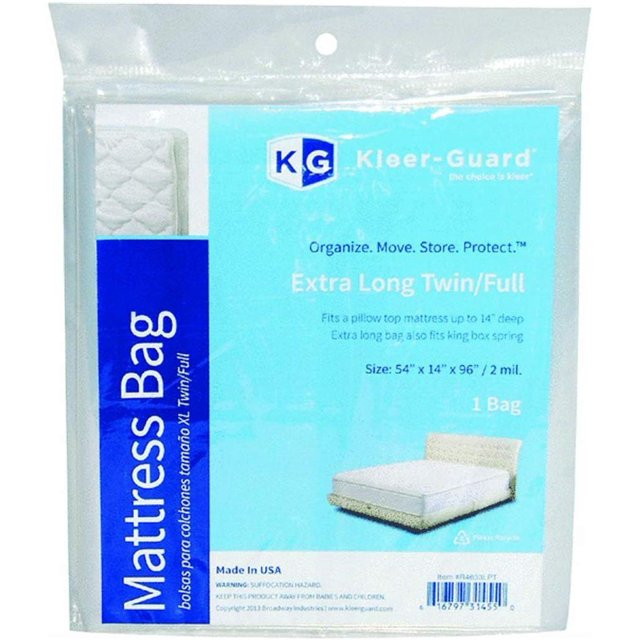 KleerGuard Extralong Twin/Full Pillow Top Mattress Bag. Help Protect