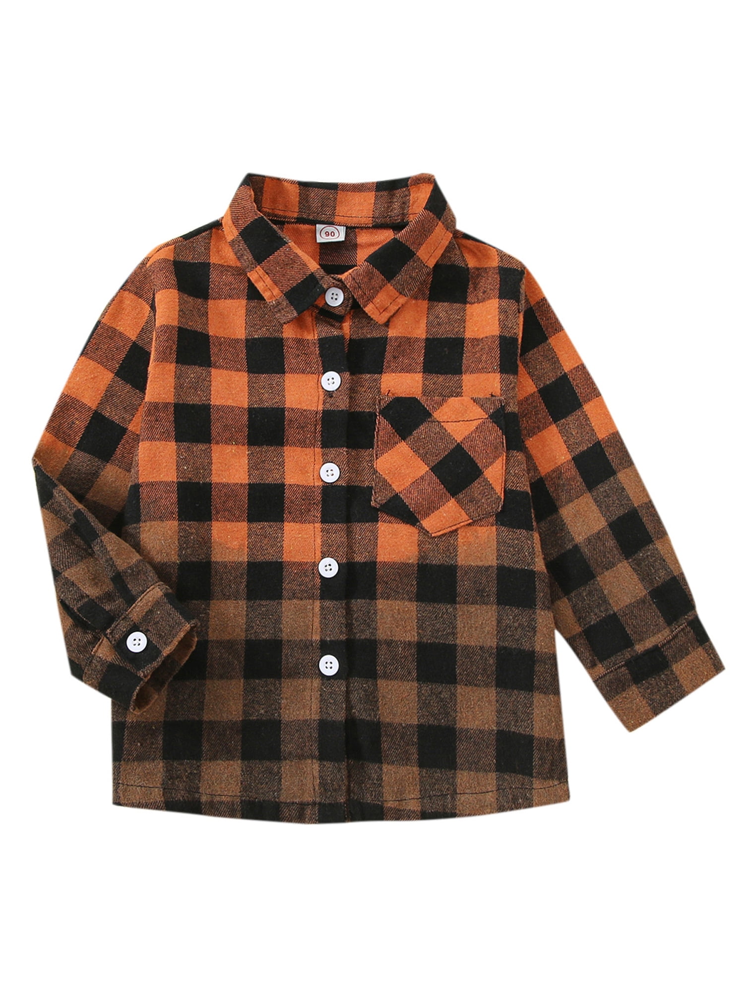 Kleidungly Autumn Winter Toddler Baby Boy Girl Coat Plaids Print Long