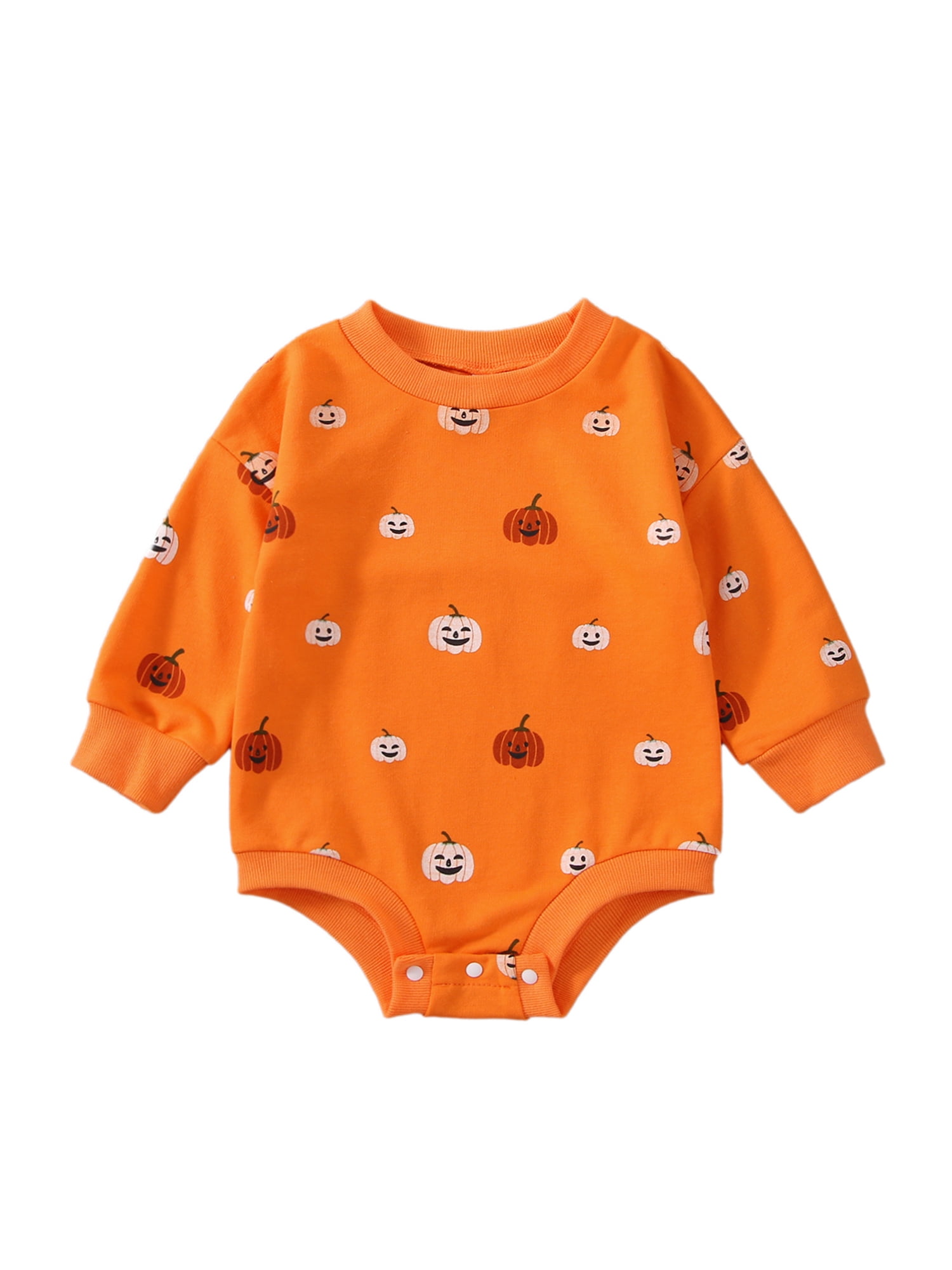 Kleidungly Halloween Newborn Baby Girl Boy Clothes Pumpkin Romper
