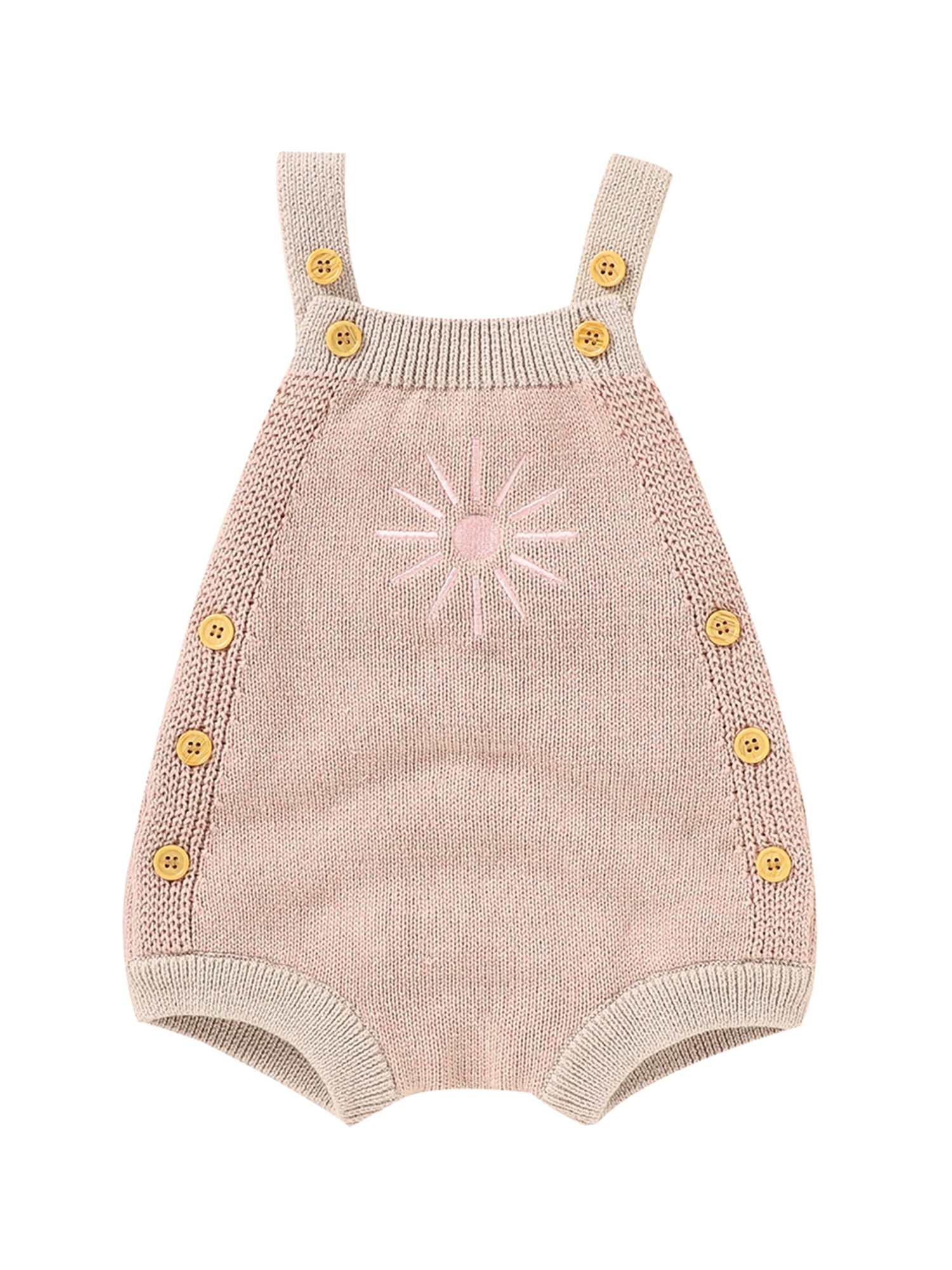 Kleidungly Newborn Baby Girl Boy Knit Romper Bodysuit Sun Embroidery