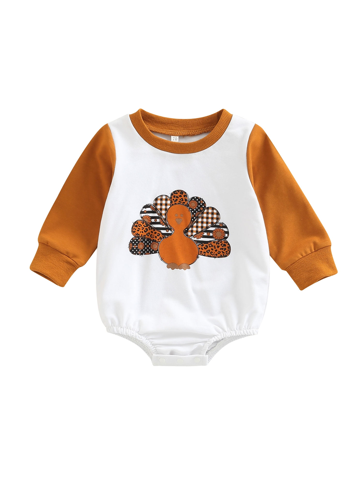 Kleidungly Newborn Baby Girl Boy Thanksgiving Clothes Turkey Letters