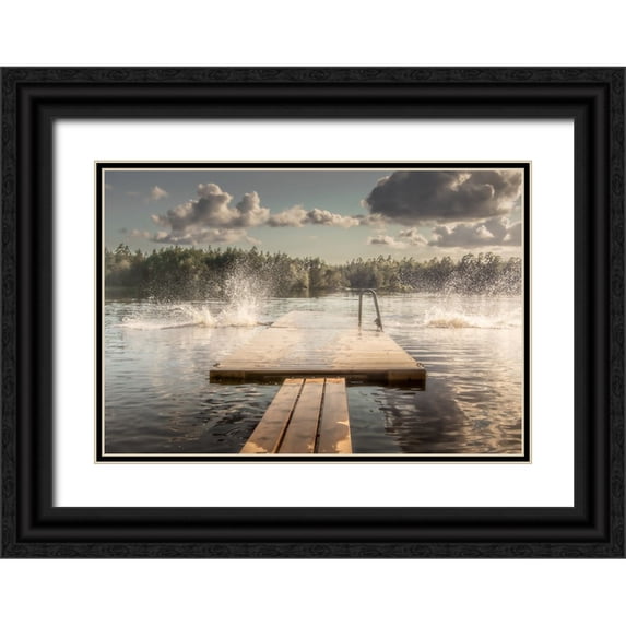 Kleimann, Stephanie 32x23 Black Ornate Wood Framed with Double Matting Museum Art Print Titled - The Diving Board