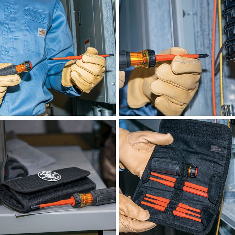 Klein Tools, Insulated Drivers Set, includes 5 blades, with pouch