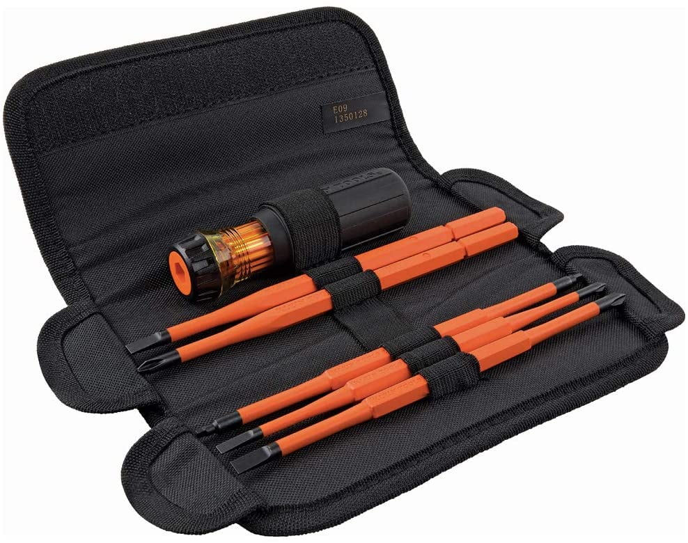 Klein 32288 8-in-1 Insulated Interchangeable Screwdriver Set with