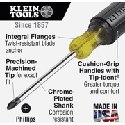 Klein 4-Piece Mini Screwdriver Set - Pack of 2   Heavy-Duty Construction, Professional Use
