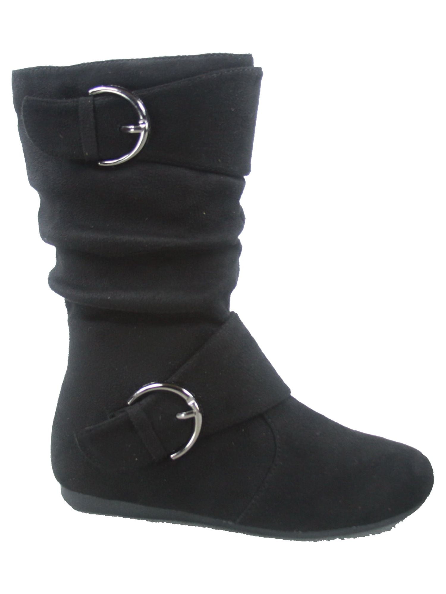 Mid calf boots flat heel best sale