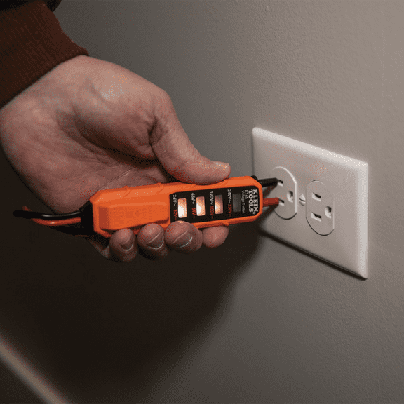Klein AC/DC Voltage Tester With Test Leads - Pack of 12 Residential Use, Standard Application