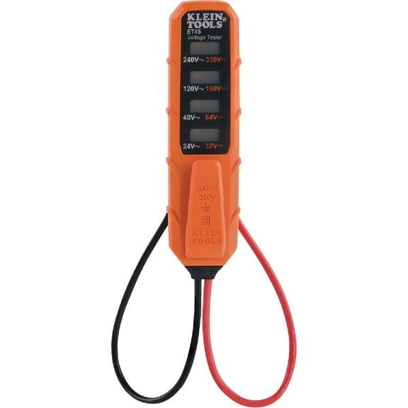 Klein AC/DC Voltage Tester With Test Leads - Pack of 2