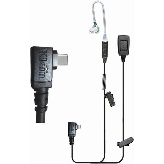 Klein USB-C In-Ear PTT Surveillance Earpiece Noise Canceling Mic, 1 Count