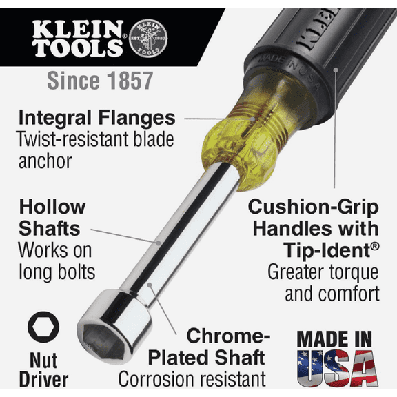 Klein Nut Driver - Pack of 12  Professional & DIY Use, Standard Battery Platform