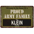 thumbnail image 1 of Klein Proud Army Family Gift Gift 12x18 Metal Sign 112180023359, 1 of 1